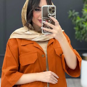 مانتو لینن آجری