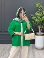 مانتو دو جیب بغل سه دکمه کد 3485 - تصویر 11