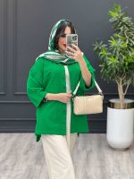 مانتو دو جیب بغل سه دکمه کد 3485