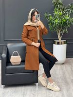استایل با مانتو آجری