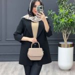 مانتو کتی پشت ژیله دار کد 3475