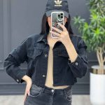 کت جین نیم تنه زاپ دار