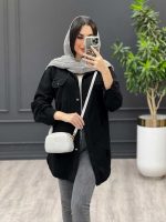 مانتو مشکی کتان