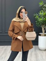 بارانی کمردار آستین سگک کد 3514