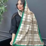 شال موهر طرح کمربندی کد 2984