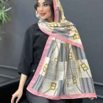 شال طرح زنجیر و سگک کد 3409