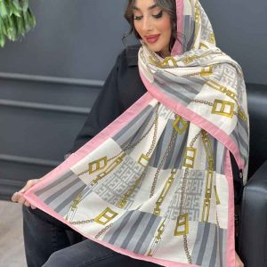 شال کرم صورتی