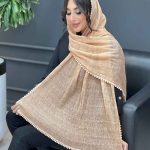 شال پلیسه خارجی لبه تور کد 3218