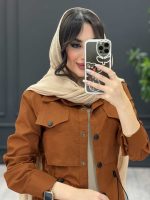 مانتو دانشجویی بلند کمرگت کد 3496 - تصویر 7