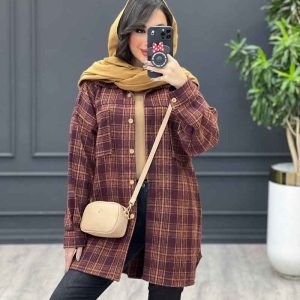 شکت دو جیب دکمه چوبی کد 3552