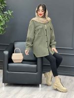 خرید پالتو فوتر زیتونی