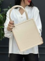 کیف چرم شیری