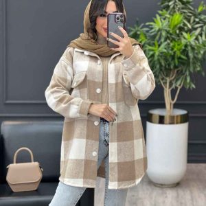 شکت چهارخونه سرجیب دکمه دار کد 3567