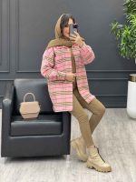 شکت چهار خونه صورتی