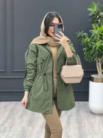 بارانی بغل سه دکمه زیتونی