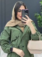 بارانی کمرگت زیتونی