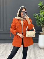 بارانی بغل سه دکمه کلاه دار کد 3606 - تصویر 19