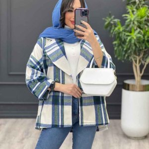 پالتو چهارخونه تک دکمه کد 3609