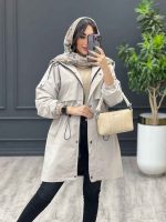 بارانی پشت ژیله طوسی