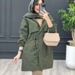 بارانی پشت ژیله چاک دار کد 3605
