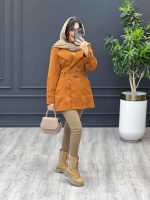 بارانی چهاردکمه آستین سگک کد 3604 - تصویر 16