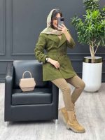 بارانی چهاردکمه آستین سگک کد 3604 - تصویر 20
