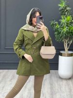بارانی چهاردکمه آستین سگک کد 3604 - تصویر 15