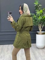 بارانی چهاردکمه آستین سگک کد 3604 - تصویر 10