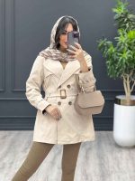 بارانی چهاردکمه آستین سگک کد 3604 - تصویر 4