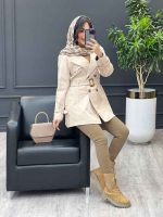 بارانی چهاردکمه آستین سگک کد 3604 - تصویر 19