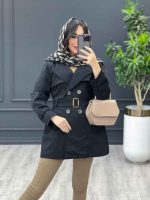 بارانی چهاردکمه آستین سگک کد 3604 - تصویر 14