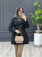 بارانی چهاردکمه آستین سگک کد 3604 - تصویر 5