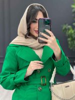 بارانی چهاردکمه آستین سگک کد 3604 - تصویر 13