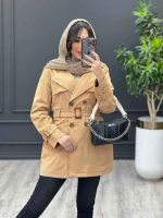 بارانی چهاردکمه آستین سگک کد 3604 - تصویر 17