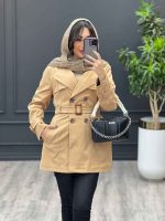 بارانی چهاردکمه آستین سگک کد 3604 - تصویر 12