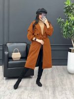 بارانی بلند آجری