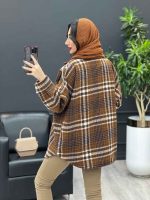 شکت چهارخونه قهوه ای