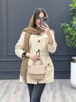 مانتو پاییزه چهار جیب پیله دار کد 3629 - تصویر 12