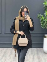 مانتو پاییزه چهار جیب پیله دار کد 3629 - تصویر 7