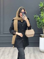 مانتو پاییزه چهار جیب پیله دار کد 3629 - تصویر 11