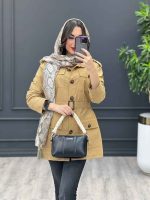 مانتو پاییزه چهار جیب پیله دار کد 3629 - تصویر 4