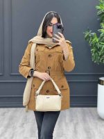 مانتو پاییزه چهار جیب پیله دار کد 3629 - تصویر 5