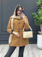مانتو پاییزه چهار جیب پیله دار کد 3629 - تصویر 10