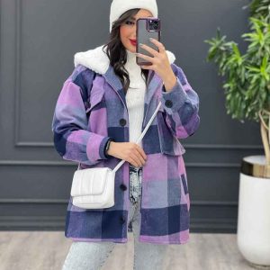 شکت چهارخونه کلاه تدی کد 3648