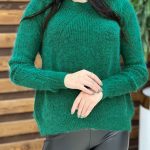 بافت یقه گرد لوزی دار کد 3597