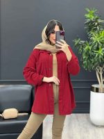 مانتو جین رنگی دو جیب کد 3667