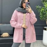 مانتو جین رنگی دو جیب کد 3667