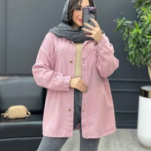 مانتو جین رنگی دو جیب کد 3667