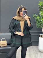 استایل با رنگ ذغالی سبز