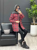 استایل با رنگ طوسی قرمز